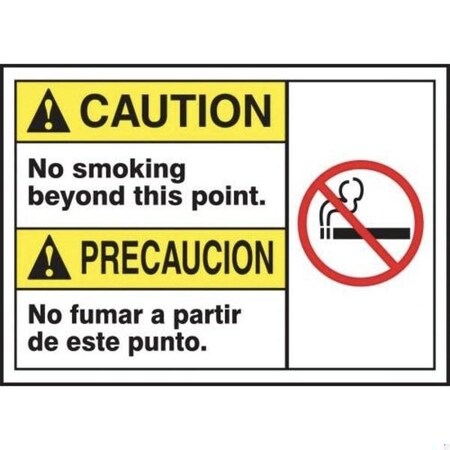 Accuform BILINGUAL ANSI SIGN  NO SMOKING 10 X MTAS604XV